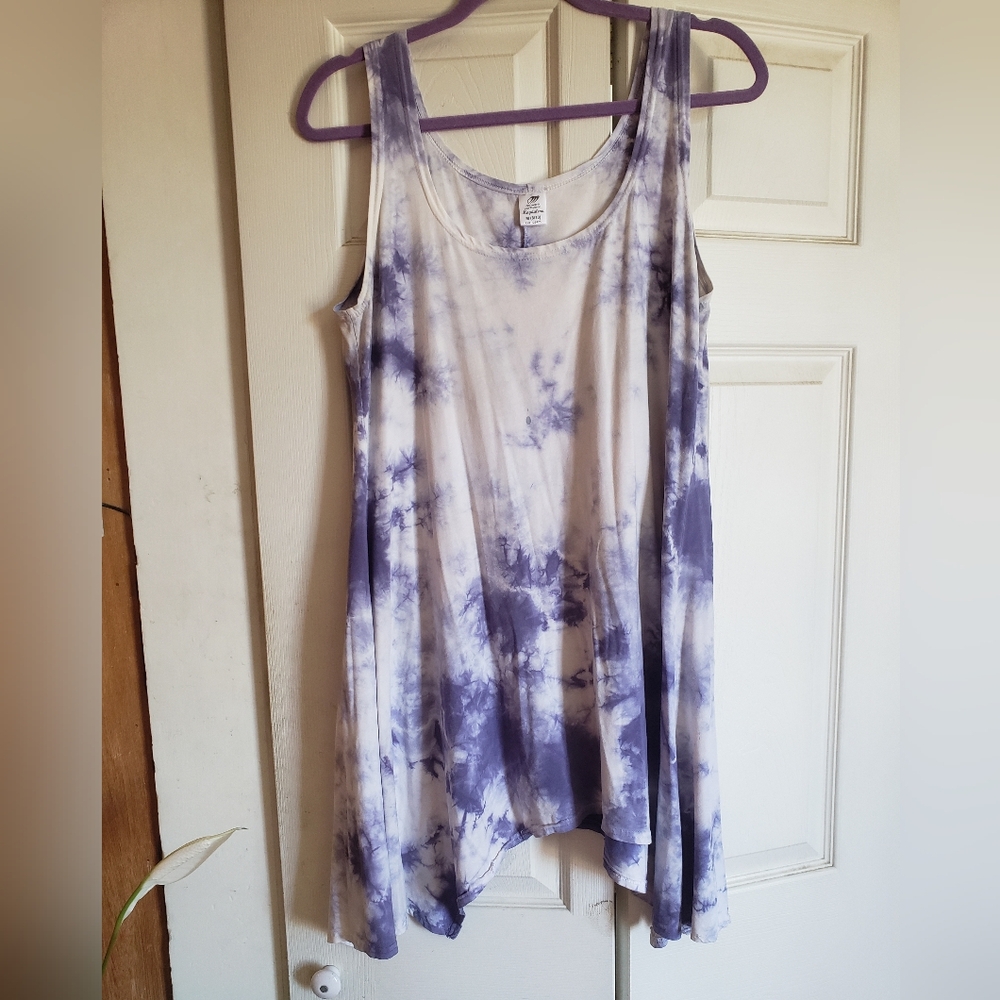 Magdalena Tie Dye Cotton Sleeveless Tunic M